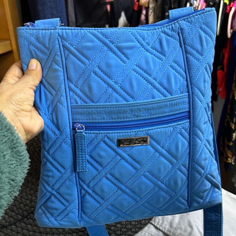 Vera Bradley Quilted Bright Blue Crossbody Bag